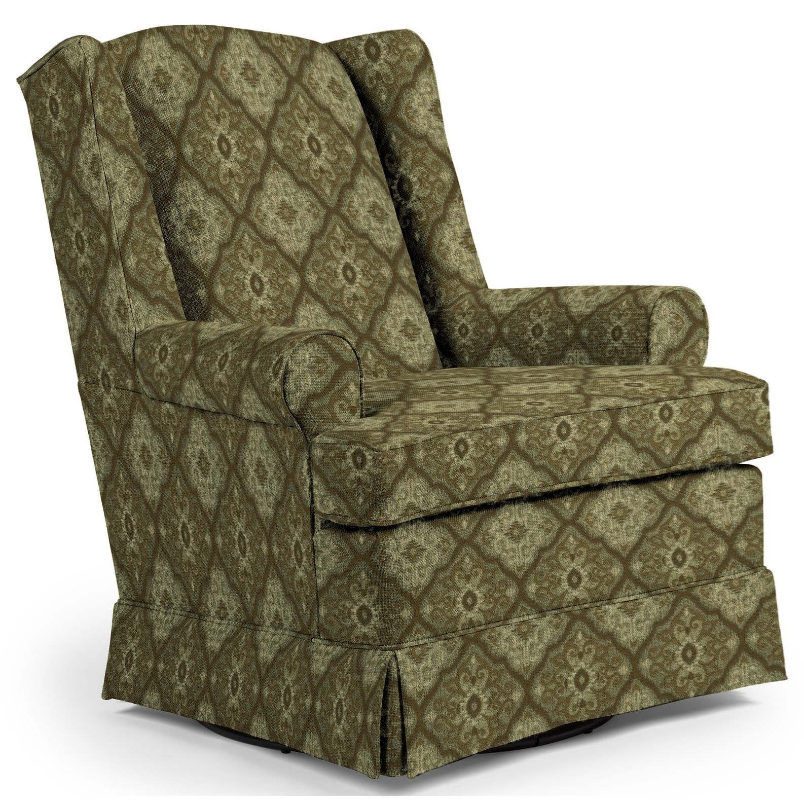 Best Home Furnishings Swivel Glide Chairs 7197 Roni Skirted Swivel